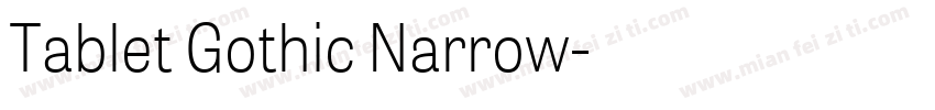 Tablet Gothic Narrow字体转换